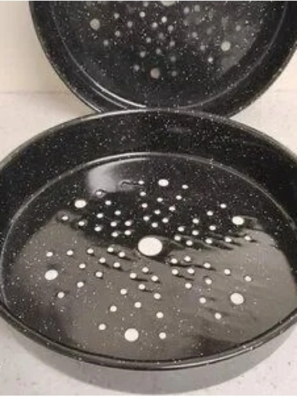 Black Speckled Holiday Garland Tray -